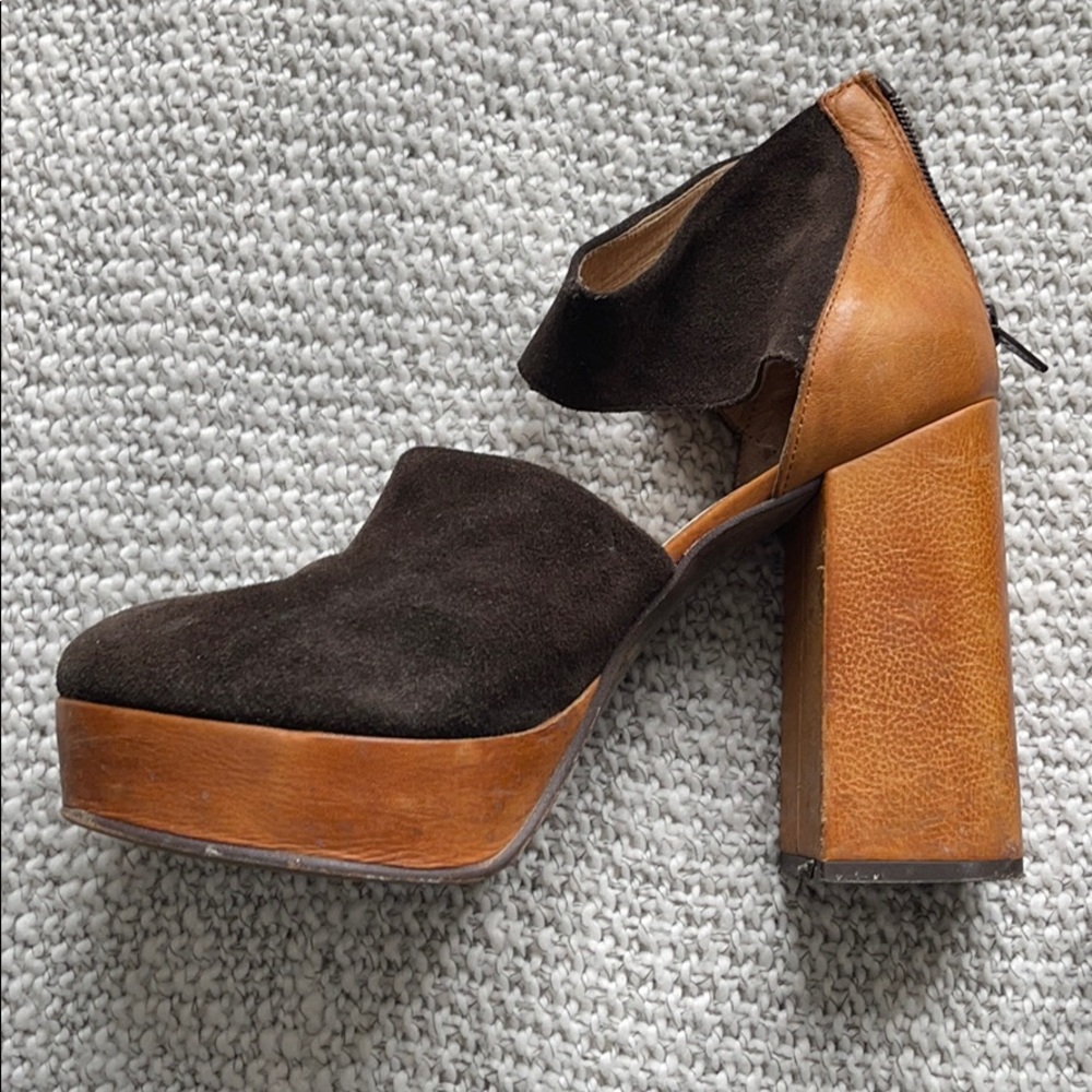 Suede platform booties